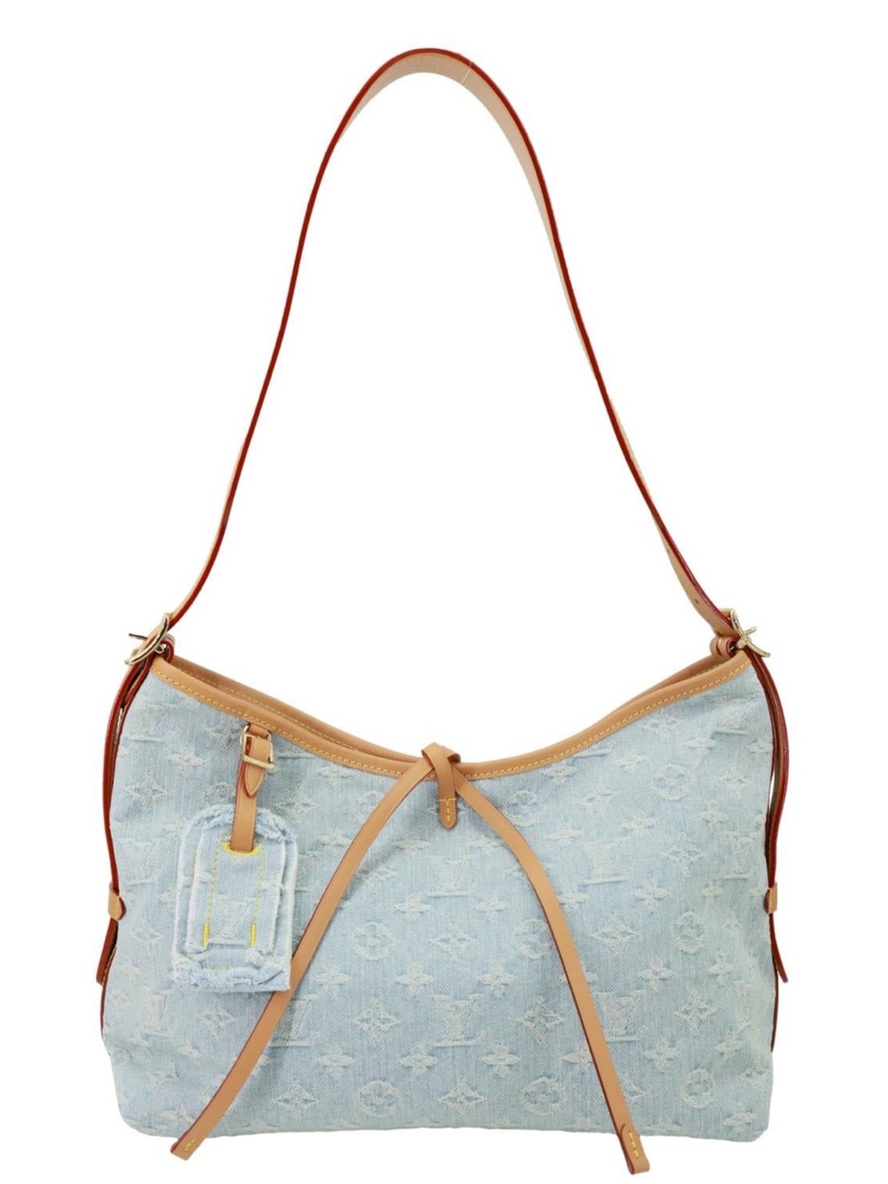NWOT Louis Vuitton Carryall PM Monogram Denim bag in sky blue.